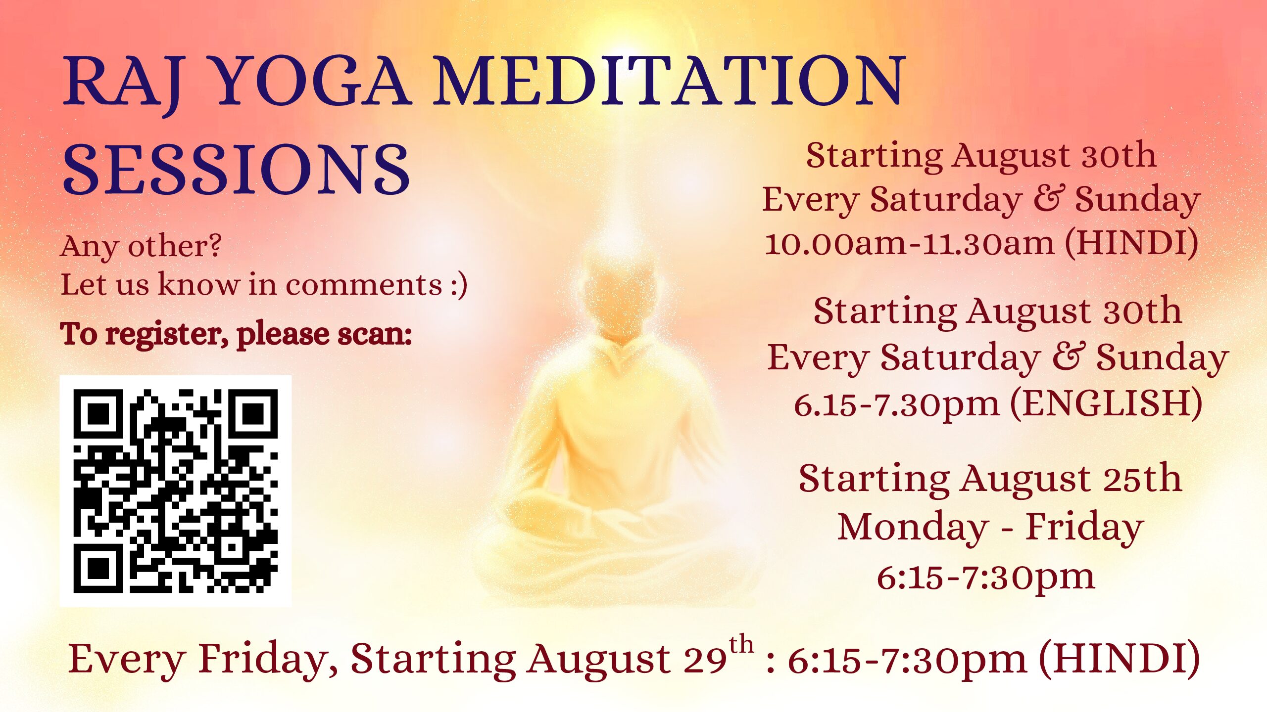 RAJ YOGA MEDITATON IN ENGLISH